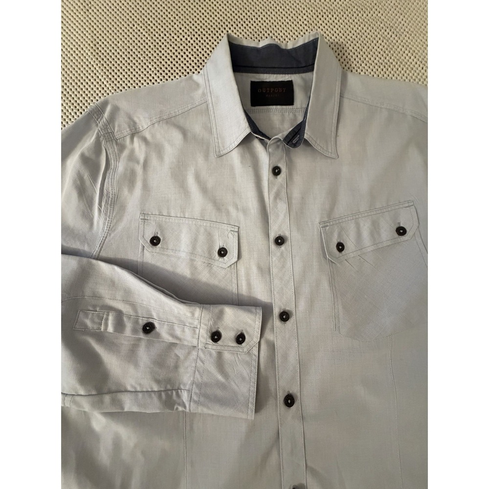 BUCKLE Outpost Makers Long Sleeve Shirt Mens Size L Collared Button Down Hipster